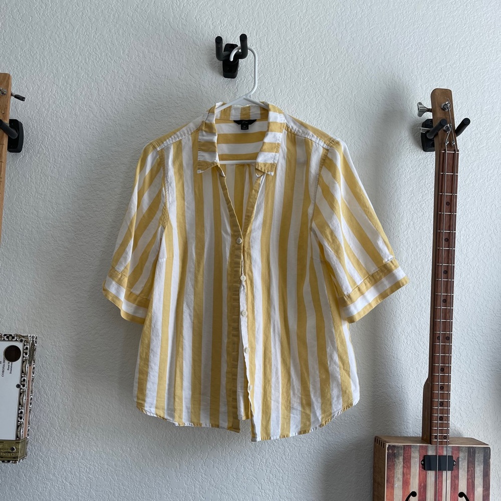 J crew striped button up